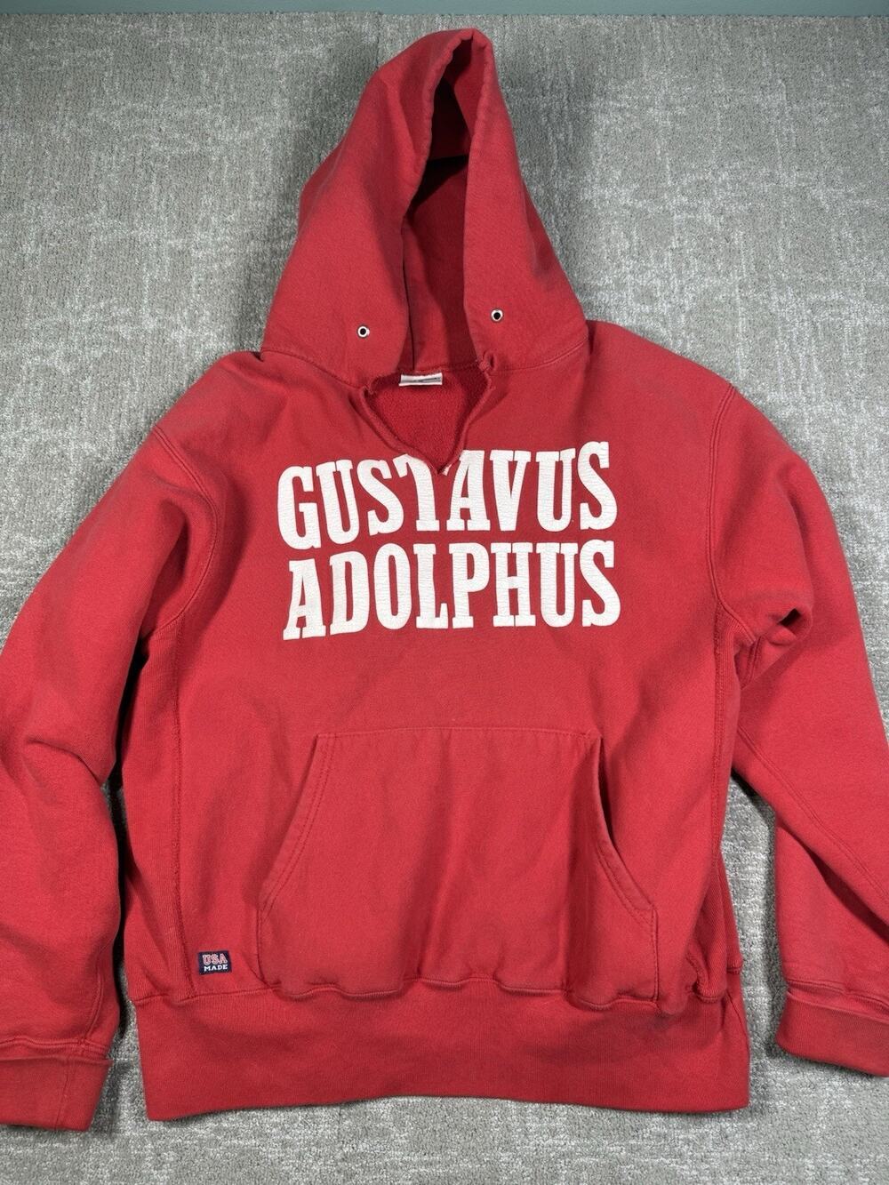 Gustavus Adolphus Vintage Cotton Exchange Graphic Hoodie Sweatshirt M